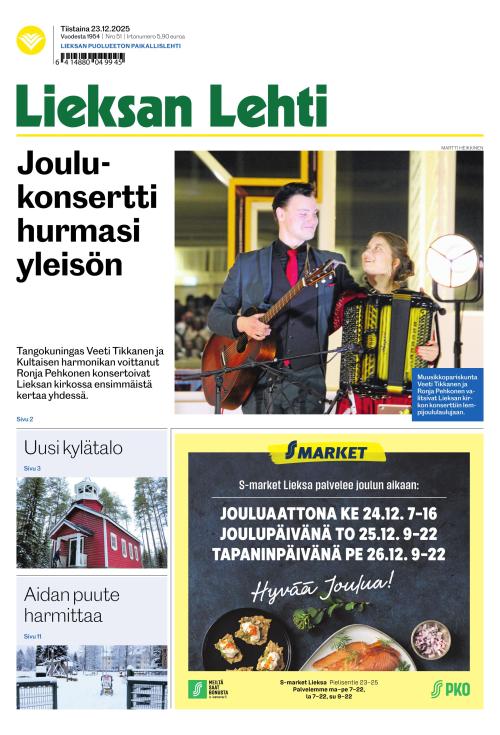 Lieksan Lehti 23.12.2025