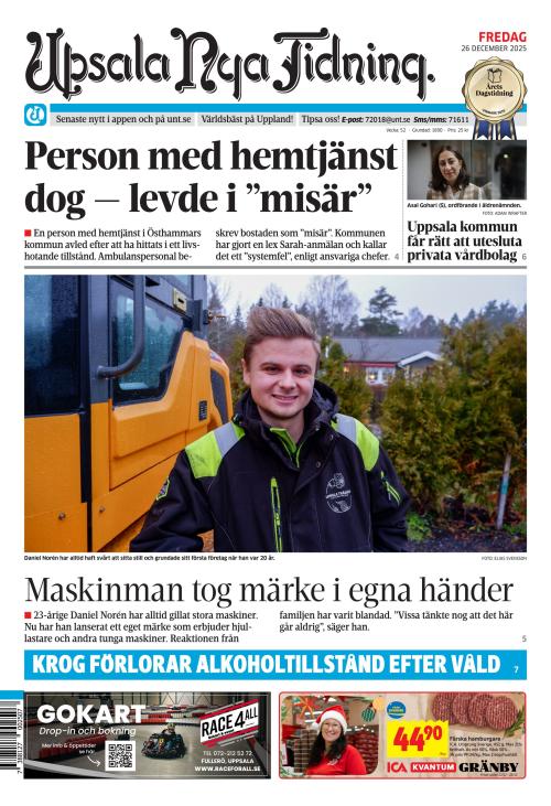 Upsala Nya Tidning 26.12.2025