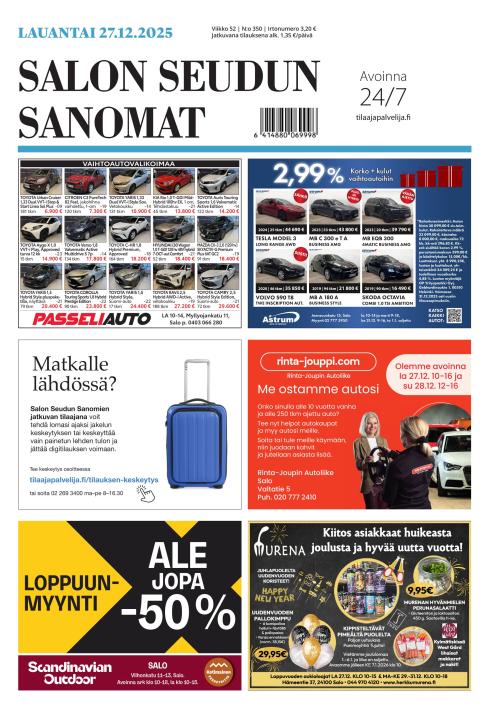 Salon Seudun Sanomat 27.12.2025