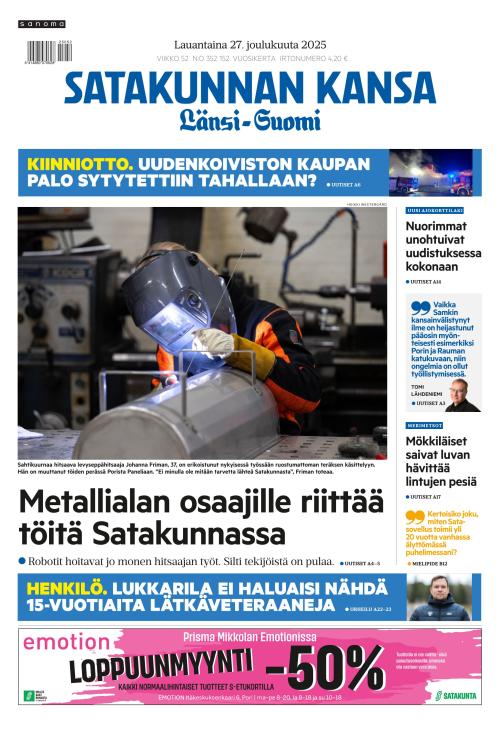 Satakunnan Kansa Länsi-Suomi 27.12.2025