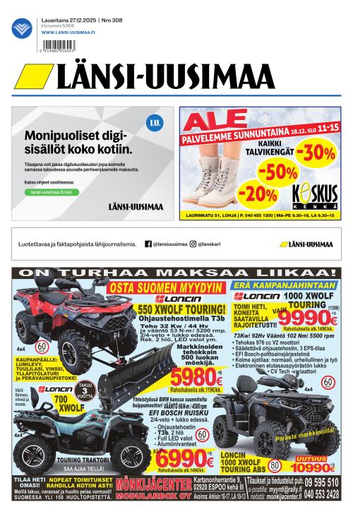 Länsi-Uusimaa 27.12.2025