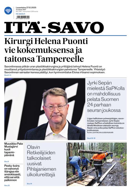 Itä-Savo 27.12.2025