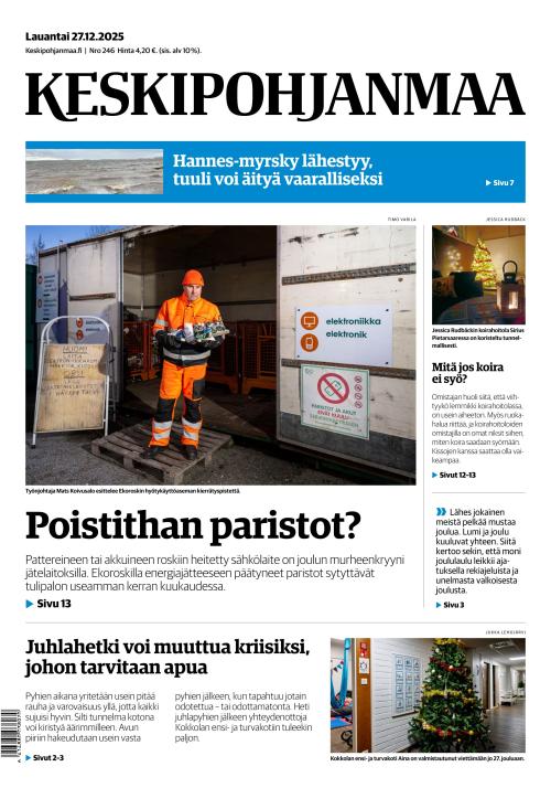 Keskipohjanmaa 27.12.2025