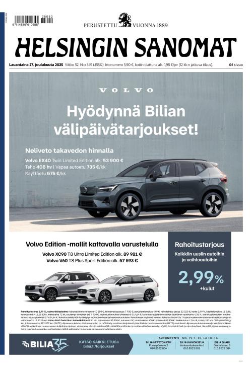 Helsingin Sanomat 27.12.2025