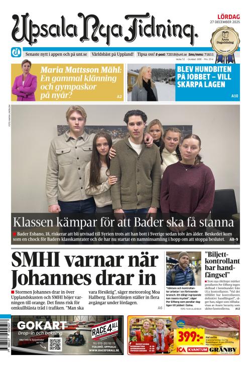 Upsala Nya Tidning 27.12.2025