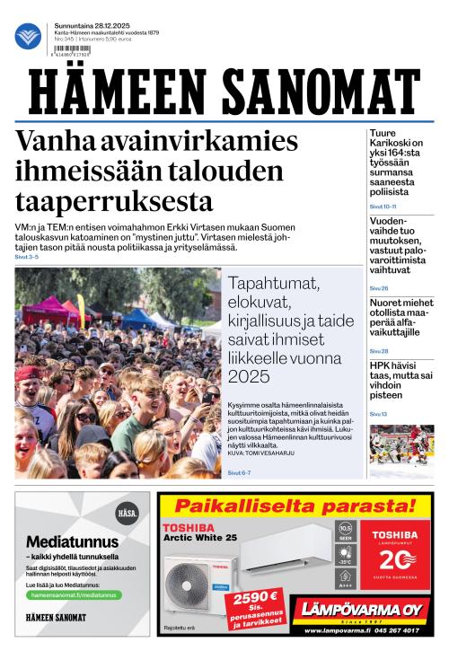 Hämeen Sanomat 28.12.2025