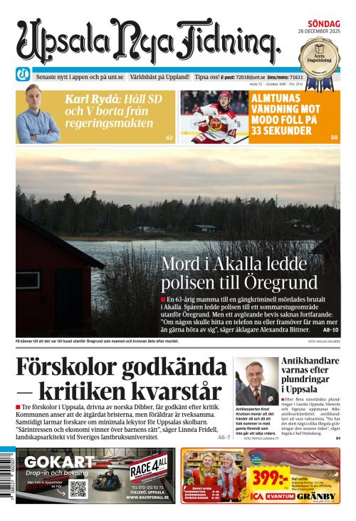Upsala Nya Tidning 28.12.2025