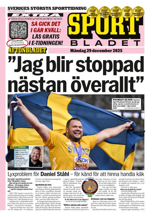 Aftonbladet Sportbladet 29.12.2025