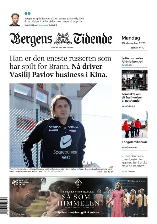Bergens Tidende (NO) 29.12.2025