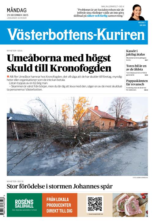 Västerbottens-Kuriren (SE) 29.12.2025