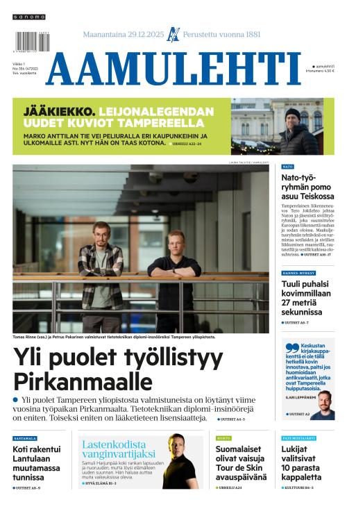 Aamulehti 29.12.2025