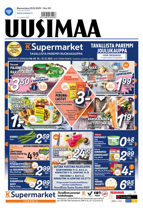 Uusimaa 29.12.2025