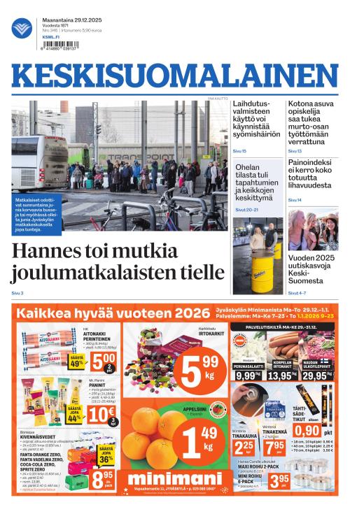 Keskisuomalainen 29.12.2025