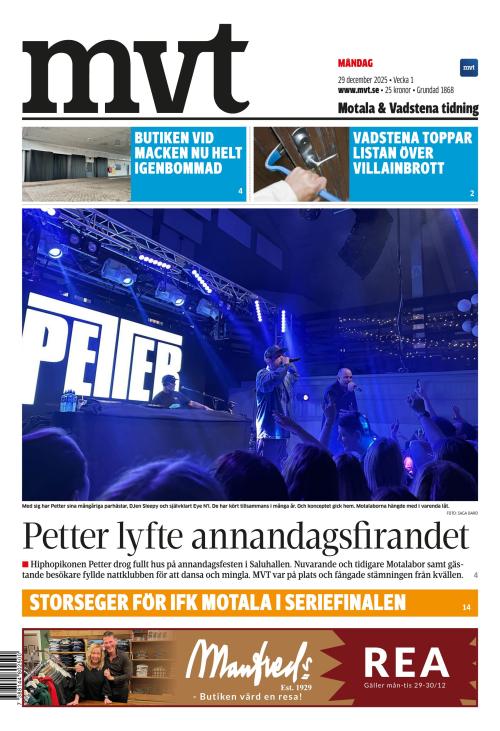 Motala Vadstena Tidning 29.12.2025