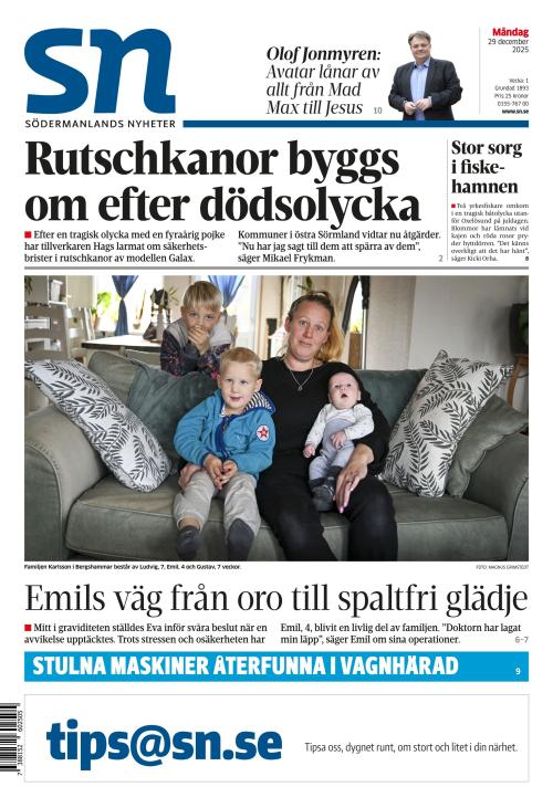 Södermanlands Nyheter 29.12.2025