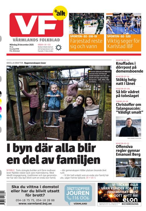 Värmlands Folkblad 29.12.2025