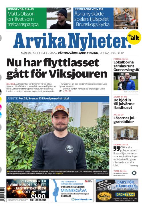 Arvika Nyheter 29.12.2025