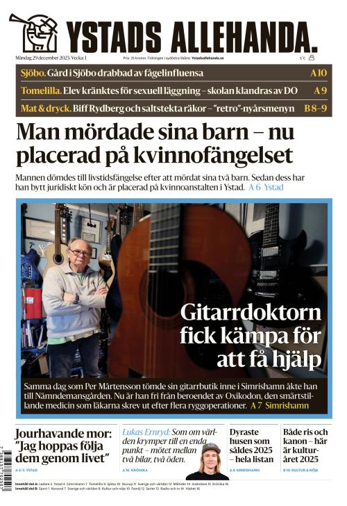 Ystads Allehanda 29.12.2025