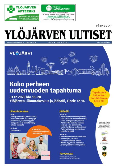 Ylöjärven Uutiset 30.12.2025