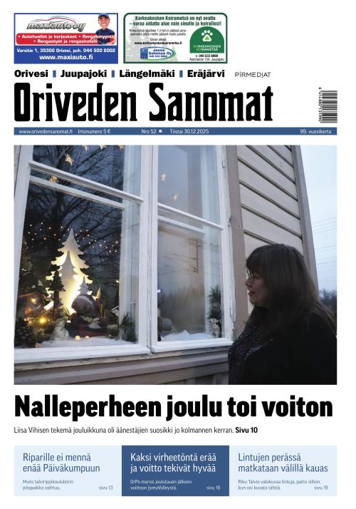 Oriveden Sanomat 30.12.2025