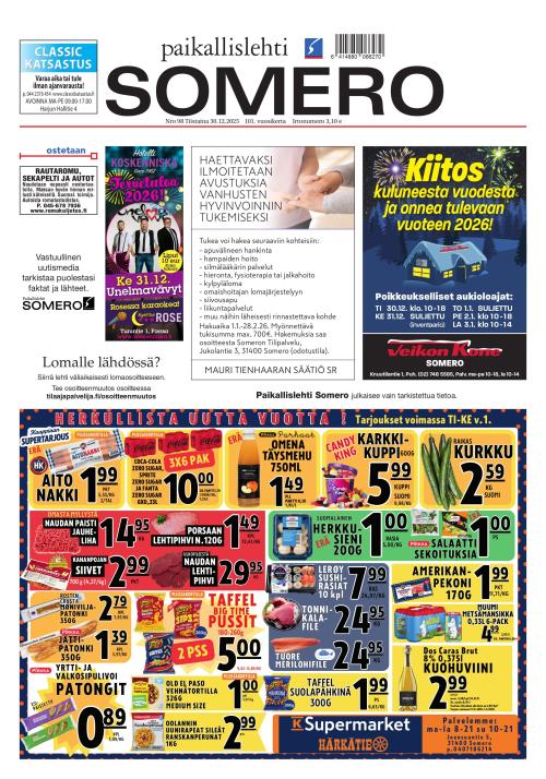 Paikallislehti Somero 30.12.2025