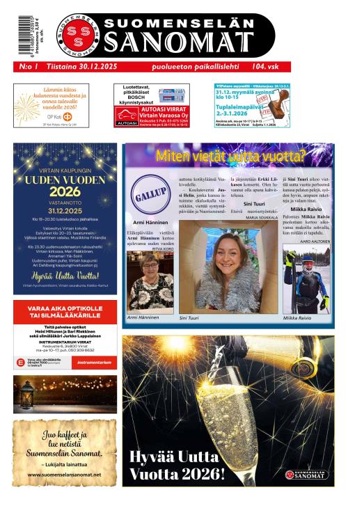 Suomenselän Sanomat 30.12.2025