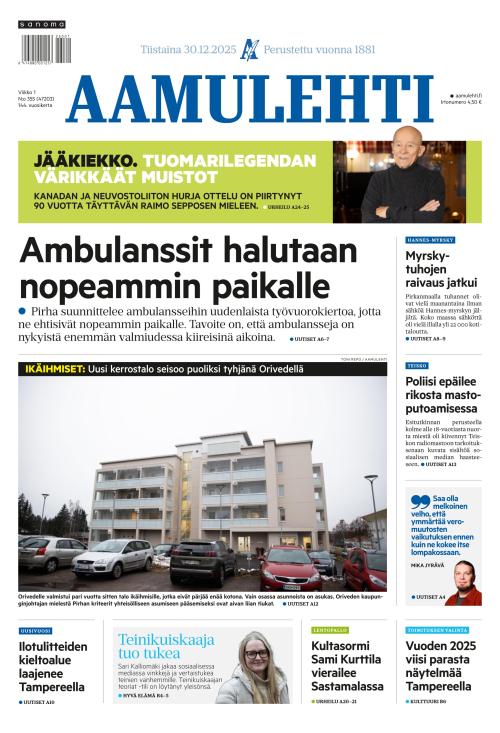 Aamulehti 30.12.2025