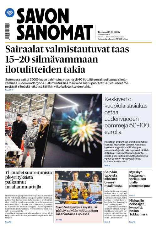 Savon Sanomat 30.12.2025