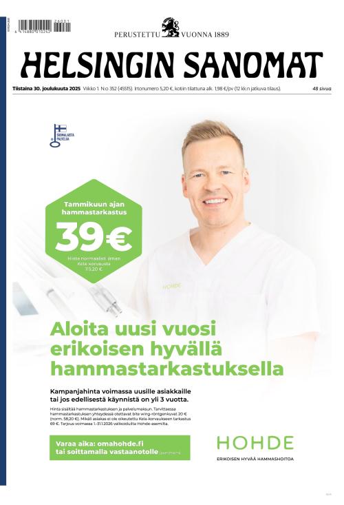 Helsingin Sanomat 30.12.2025