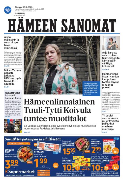 Hämeen Sanomat 30.12.2025