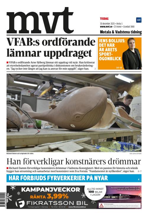 Motala Vadstena Tidning 30.12.2025