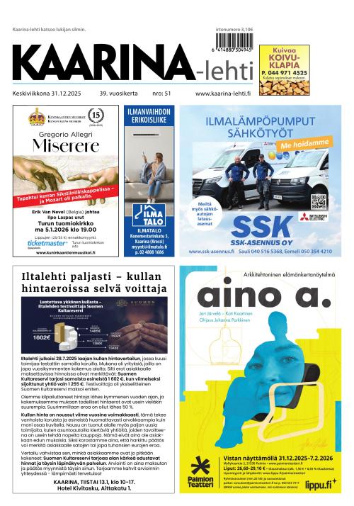 Kaarina-lehti 31.12.2025