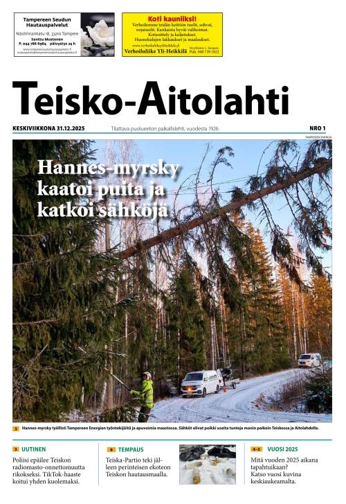 Teisko-Aitolahti 31.12.2025