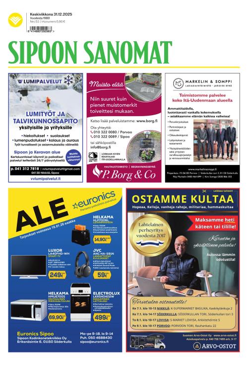 Sipoon Sanomat 31.12.2025