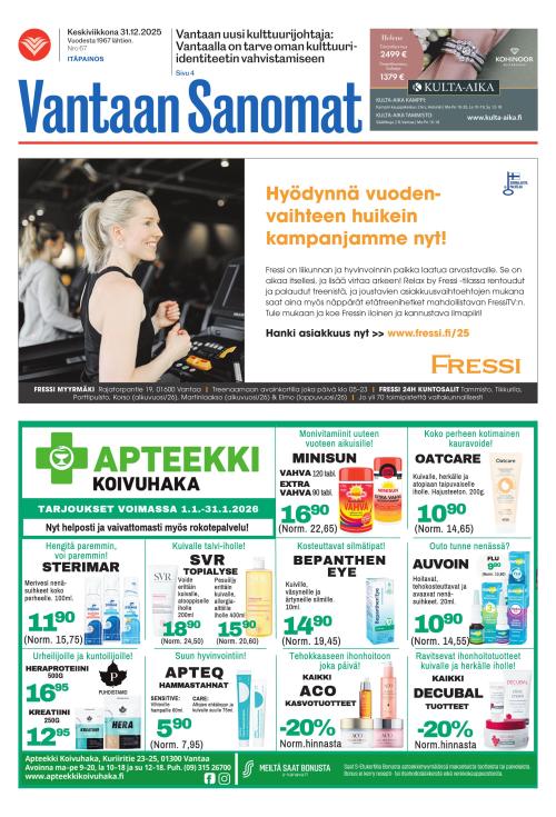 Vantaan Sanomat (Itä) 31.12.2025