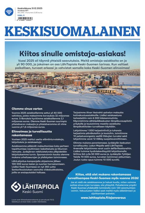 Keskisuomalainen 31.12.2025