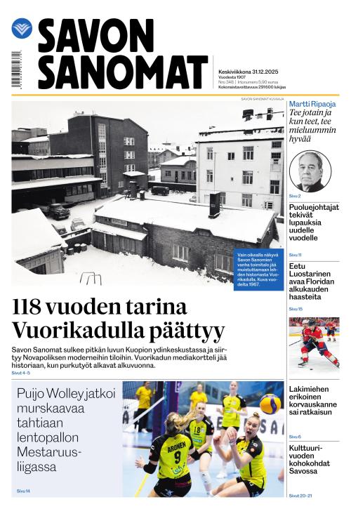 Savon Sanomat 31.12.2025
