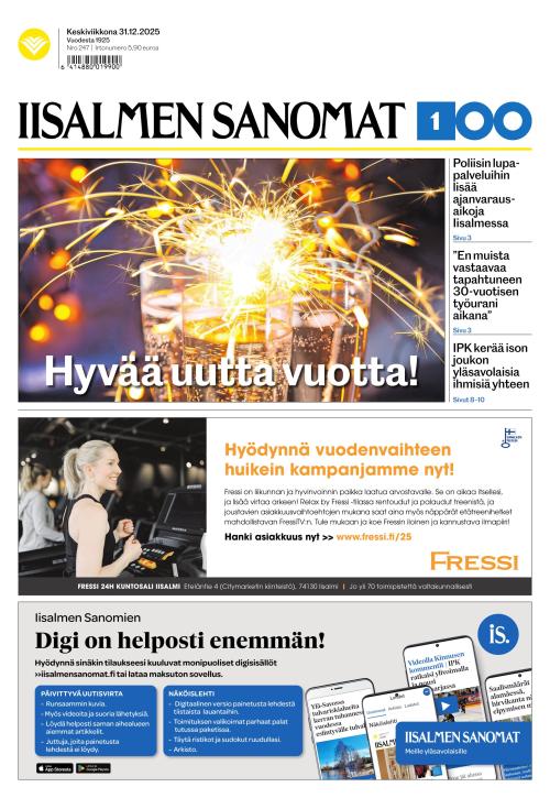 Iisalmen Sanomat 31.12.2025