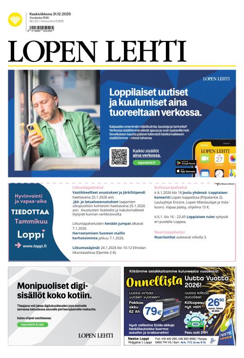 Lopen Lehti 31.12.2025