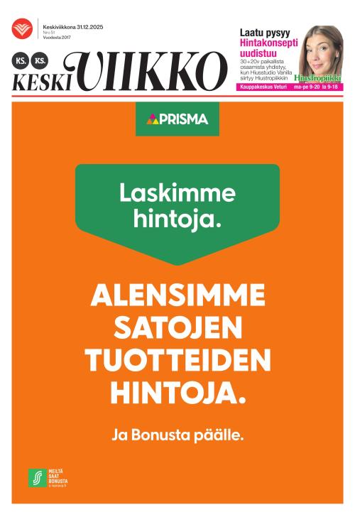 KS Keskiviikko (Kouvolan Sanomat ja Kymen Sanomat -liitteet) 31.12.2025