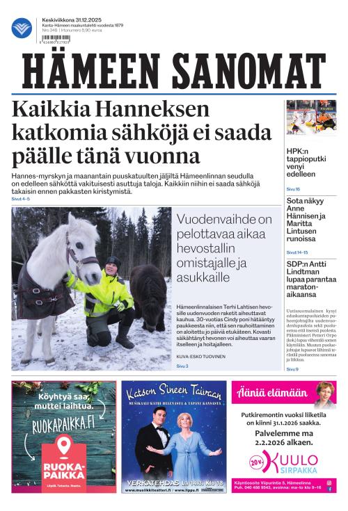 Hämeen Sanomat 31.12.2025
