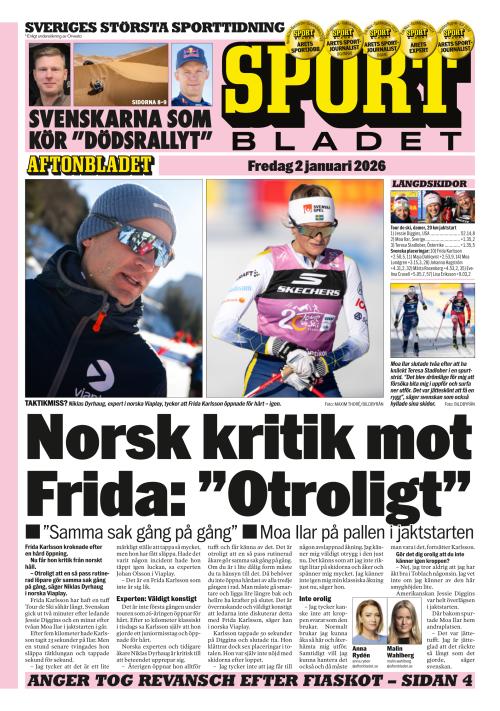 Aftonbladet Sportbladet 2.1.2026