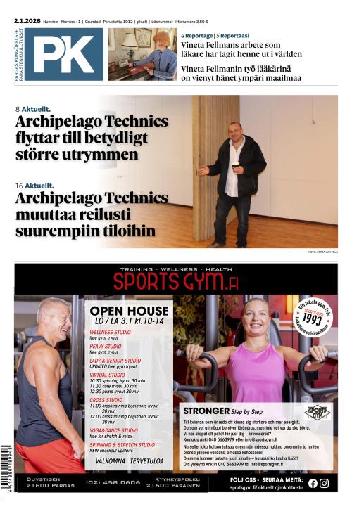 Paraisten kuulutukset 2.1.2026