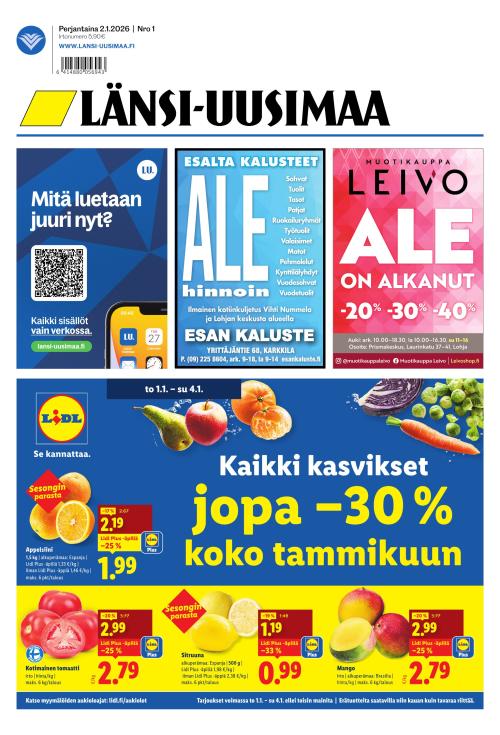 Länsi-Uusimaa 2.1.2026