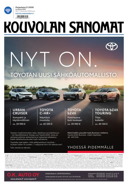 Kouvolan Sanomat 2.1.2026