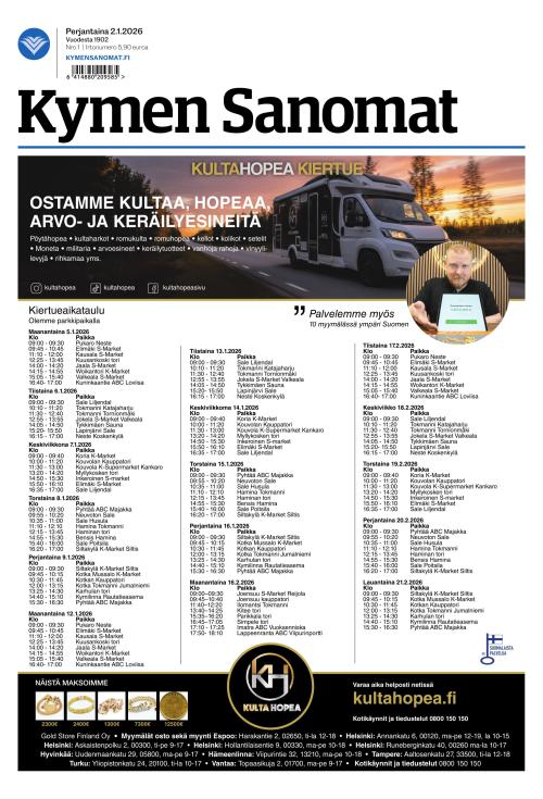 Kymen Sanomat 2.1.2026