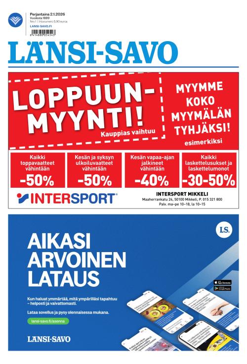 Länsi-Savo 2.1.2026