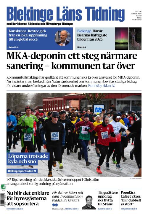 Blekinge Läns Tidning 2.1.2026
