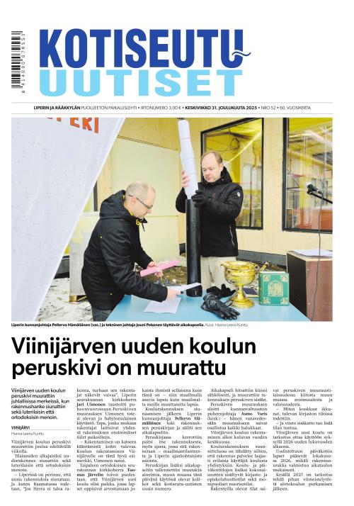 Kotiseutu-uutiset 31.12.2025