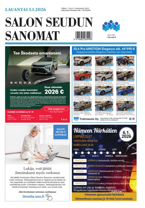 Salon Seudun Sanomat 3.1.2026